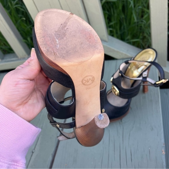 Michael Kors, McKenzie Black Women Heel Sandals Size 9 - Picture 3 of 12